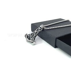 Мужские ожерелья с подвеской в виде молота викингов из нержавеющей стали EF3449