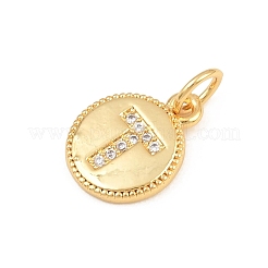 Breloques en laiton zircon cubique transparent&nbsp;CU-CBA56CE-12G-T