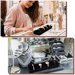 Держатели для часов с бархатным браслетом на 4 слот ODIS-WH0034-04