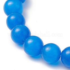 Braccialetti elastici con perline a forma di occhio di gatto per donne e uomini&nbsp;BJEW-JB11231