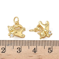 Латунные микро проложить кубического циркония подвески KK-P325-13A-G