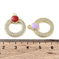 Латунные микропаве прозрачные подвески с фианитом KK-F871-15G