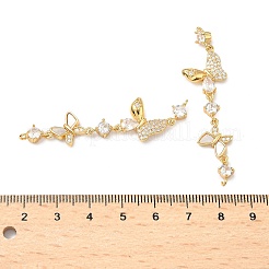 Латунные подвески из прозрачного кубического циркония&nbsp;KK-Z139-12G-02