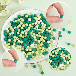 500шт прорезиненные силиконовые акриловые бусины с имитацией силикона MACR-SP0001-07E