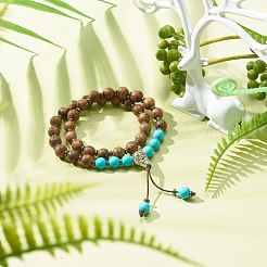 Bracelet de chaîne en perles d'hématite synthétiques turquoise (teint) et non magnétique&nbsp;BJEW-JB06787