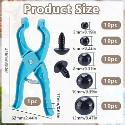 Мини-комплекты защитных глаз из черного стекла&nbsp;DOLL-HY0001-03