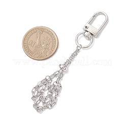 Подвесной мешочек из нержавеющей стали 304 в технике макраме с пустым держателем для камней&nbsp;HJEW-JM04379-02