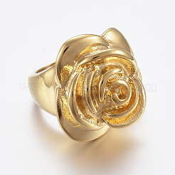 Ионное покрытие (ip) 304 нержавеющая сталь широкие кольца для пальцев RJEW-H125-26G