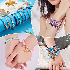 2400шт одноцветные бусины из полимерной глины ручной работы CLAY-SZ0001-55