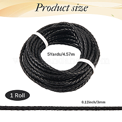 5 ярд плетеного кожаного шнура&nbsp;WL-CL0001-02A