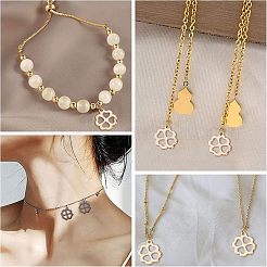 40 шт. 4-х цветные подвески из нержавеющей стали 304&nbsp;STAS-UN0030-85