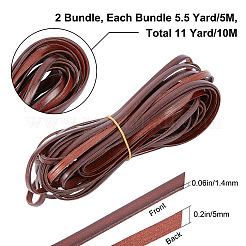 Плоский кожаный шнур для украшений&nbsp;WL-GF0001-06C-02