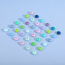 160 шт. 16-цветные бусины-счеты из пищевого экологически чистого силикона в форме ронделла SIL-CA0003-17