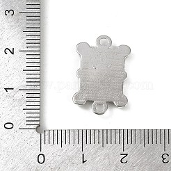 Латунный и белый пластик ABS имитация жемчуга игральная карта соединительные подвески KK-M322-23P