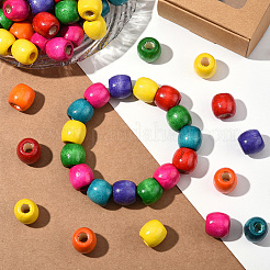 200 шт. бусины из натурального окрашенного клена&nbsp;WOOD-SP0001-64