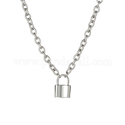 ロック304ステンレススチールペンダントケーブルペンダントネックレス  変色しない  ステンレス鋼色  19.69インチ（50cm）&nbsp;FS-WGE7469-01