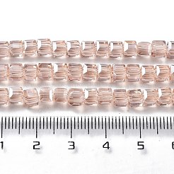 Стеклянные бусины с гальваническим покрытием  EGLA-R030-4x4mm-28