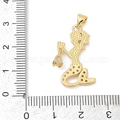 Pendentifs avec zircon cubiques à micro-pavés en laiton&nbsp;KK-D317-125G