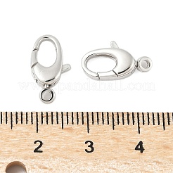 925スターリングシルバーカニカン  オーバル  プラチナ  14x8x3.5mm  穴：1.5mm&nbsp;STER-S012-11P