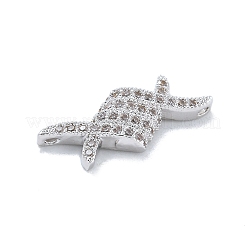 Стойка покрытие латунь прозрачный кубический цирконий ромб соединительные подвески KK-A234-069P