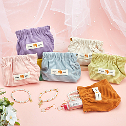 6 шт. 6 стиля мини-многоцелевые тканевые косметички с принтом шрапнель кошелек для мелочи ABAG-GF0001-25