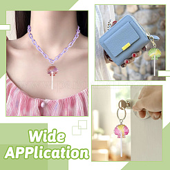 14 шт. двухцветные градиентные подвески из прозрачной смолы большого размера&nbsp;FIND-TA0004-65