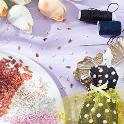 360шт. набор мини-пуговиц из смолы с 6 отверстиями двух цветов BUTT-NB0001-64