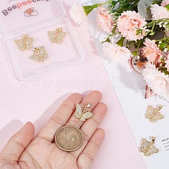 8шт латунные подвески с микропаве и кубическим цирконием ZIRC-BBC0001-52