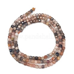 Нити из натуральных бусин из нескольких лунных камней G-H003-A02-01