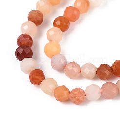 Нити натуральных золотых шелковых нефритовых бусин G-T143-07