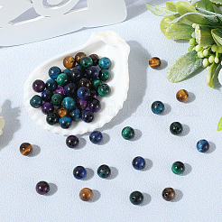 60 шт. 5 цвета натуральные бусины из тигрового глаза&nbsp;G-PA0001-11