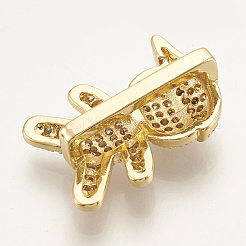 Латунные микро проложить кубического циркония слайд подвески ZIRC-S061-48G