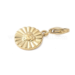 Плоский круглый кулон из нержавеющей стали 304 с украшением в виде сердца STAS-S165-23G