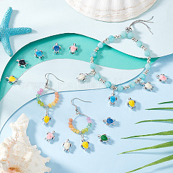 48шт 8 цвета сплава эмалевые бусины FIND-PH0021-99