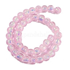 Нити из фольгированных бусин лэмпворк ручной работы FOIL-K003-04B