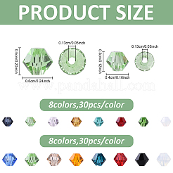 400 шт. 16 стиля имитация 5301 биконусных бусин&nbsp;GLAA-YW0005-35