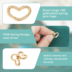 10 шт. латунные пружинные кольца-затворы KK-HS0001-68