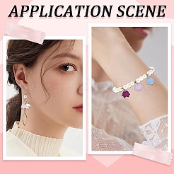 300шт 6 стиля прозрачные акриловые бусины&nbsp;TACR-YW0002-52