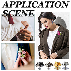 90 шт. 3 цвета латуни задняя часть значка для лацкана пустые булавки&nbsp;KK-FH0008-20