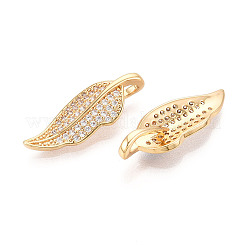 Подвески из латуни с прозрачным фианитом&nbsp;KK-T074-93A-G