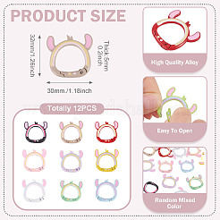 12 шт. пружинные затворные кольца из сплава&nbsp;FIND-TA0008-99