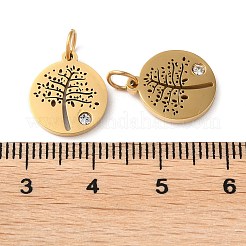 Шармы из хирургической нержавеющей стали 316 с микропаве из прозрачного кубического циркония&nbsp;RB-I078-75G