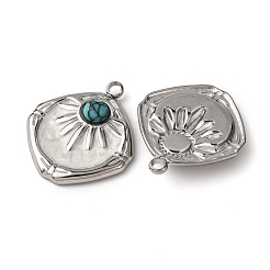 Подвески из нержавеющей стали 304 с белой эмалью STAS-P406-03P