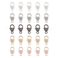 Застежки из сплава со стразами в виде когтей омара KK-KS0001-11