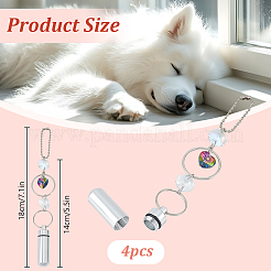 Подвеска в форме сердца из стекла и алюминия для бутылок&nbsp;HJEW-DR00156