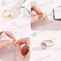 8 pieza de anillo de puño abierto de acero inoxidable 304&nbsp;STAS-BBC0010-40G