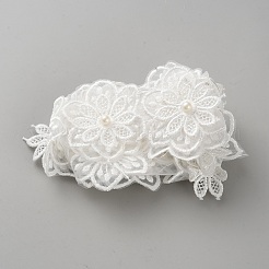 1 ярд двухмерной ленты из органзы с 3-лепестковым цветком OCOR-WH20001-28A