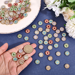 120 Stück 6 Farben Legierung Strass Druckknöpfe&nbsp;DIY-CY0002-30