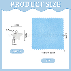 24 шт. бусины из стерлингового серебра STER-BC0001-99