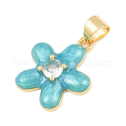 Pendentifs en laiton zircon cubique transparent&nbsp;KK-C170-26G-07